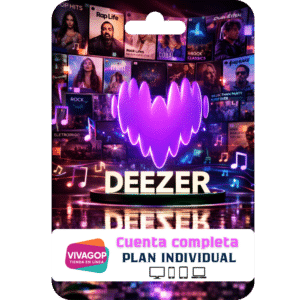 Deezer Premium Individual con audio HiFi FLAC, música sin anuncios, descargas offline y recomendaciones inteligentes Flow.