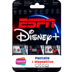 Pantalla de Disney Plus para 1 dispositivo con ESPN incluido